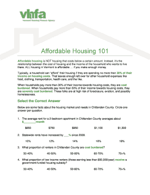 Affordable Housing Quiz