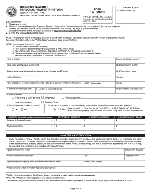 Indiana Business Personal Property Return Form