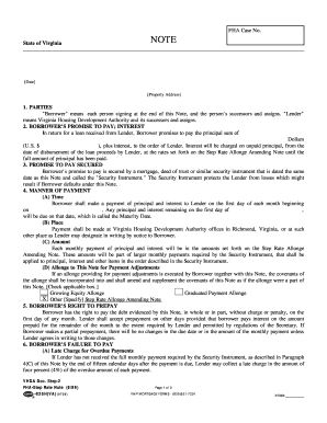 FHA Step Rate Note