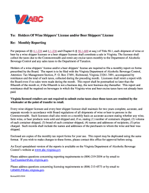 Virginia Direct Shipper's Report