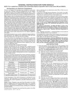Virginia Form 500NOLD