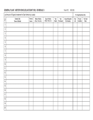 Vehicle Investment Report Form