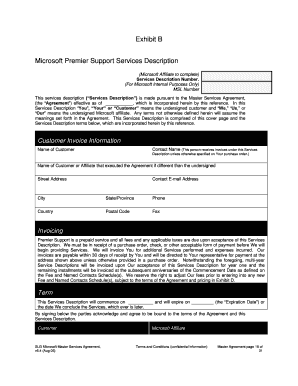 Microsoft Premier Support Services Description