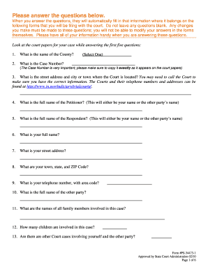 Indiana Contempt Motion Form