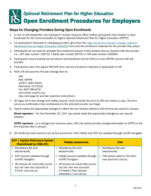 Open Enrollment Provider Change Form