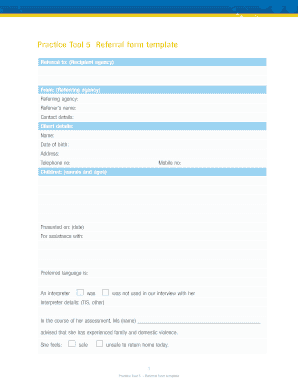 Referral Form Template
