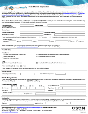 Period Permit Application