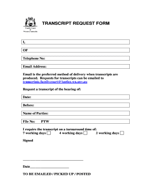 Transcript Request Form