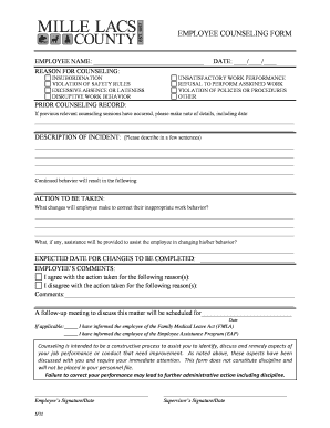 Employee Counseling Form