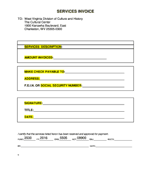 Services Invoice