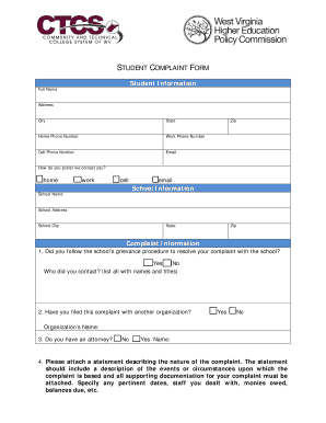 Student Complaint Form