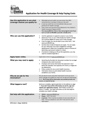Health Coverage Application