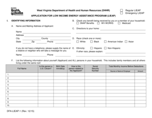 DFA-LEAP-1. WV Income Maintenance Manuall - dhhr wv