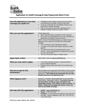West Virginia Health Coverage Application
