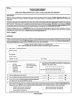 West Virginia Vendor Registration Form