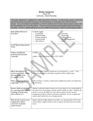 Community School Partnership Tracking Form