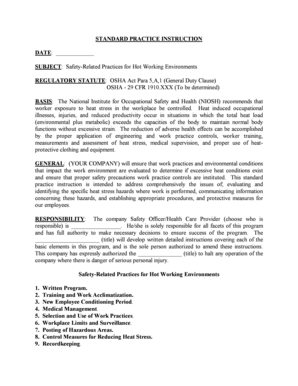 Safety Practices for Hot Working Environments