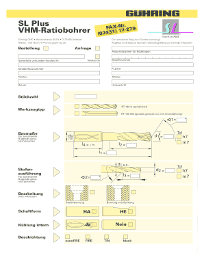 Special Tool Order Form