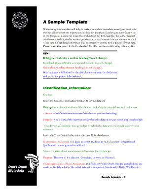 Metadata Record Template