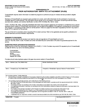 Wisconsin Birth to 3 Prior Authorization Form