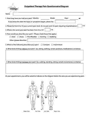 Outpatient Therapy Pain Questionnaire