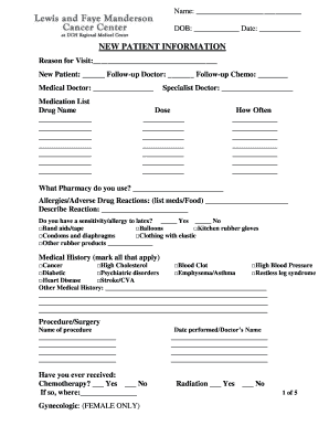 New Patient Information Form