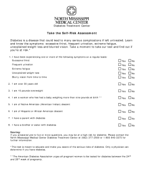 Diabetes Risk Assessment Form