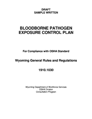 Bloodborne Pathogen Exposure Control Plan