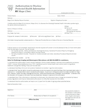 Authorization to Disclose Protected Health Information