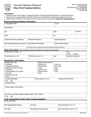 Second Opinion Request Mayo Clinic Imaging Solutions