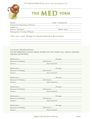 Medical History Form
