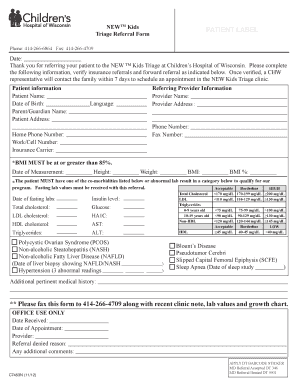 NEW Kids Triage Referral Form