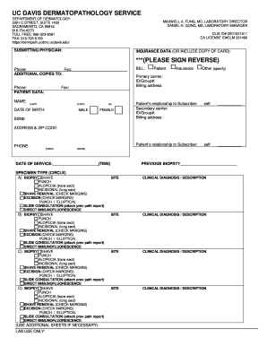 UC Davis Dermatopathology Service Form
