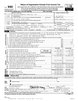 IRS Form 990 for Nonprofit Organizations