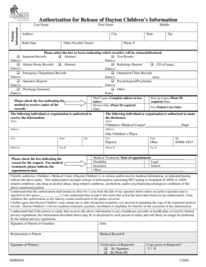 Authorization for Release of Medical Information