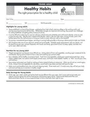 Young Adult Healthy Habits Guide