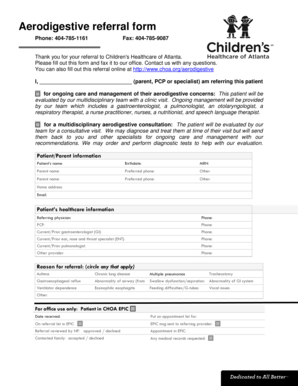 Aerodigestive Referral Form