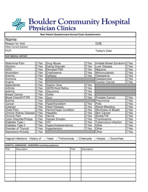 New Patient Questionnaire