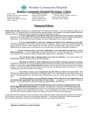 Patient Financial Policy Agreement