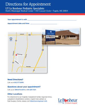 Appointment Directions