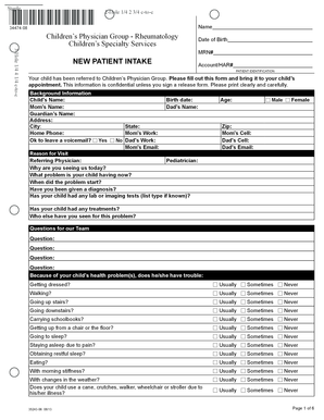 Sample script for induction of pta officers - Name Childrens Physician Group - Rheumatology Childrens - choa