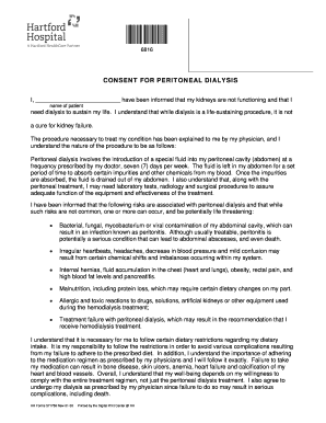 Consent for Peritoneal Dialysis