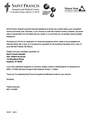 Saint Francis Hospital Financial Assistance Application