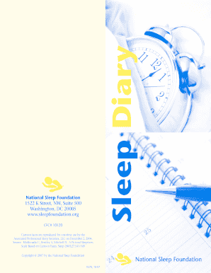 NSF Sleep Diary