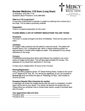 V/Q Lung Scan Procedure Guide