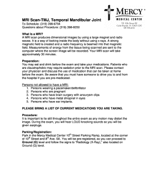 MRI Scan Procedure Information