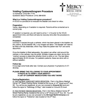 Voiding Cystourethrogram Procedure Guide