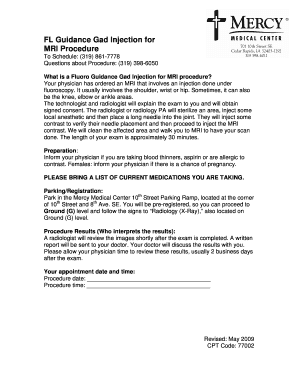 Fluoro Guidance Gad Injection for MRI Procedure