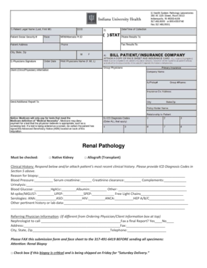 Renal Pathology Biopsy Form