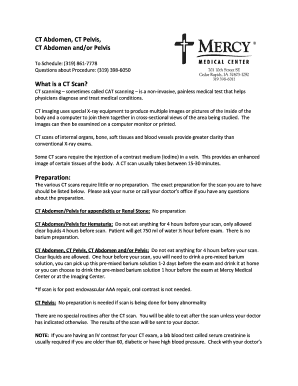 CT Scan Preparation Instructions